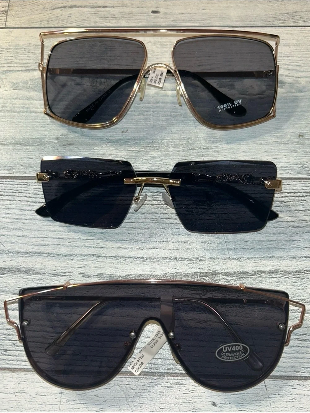 Trendy fashion, sunglasses bundle of (3)